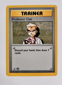 Professor Oak 1999 Pokemon Game Shadowless Base Set 1st Edition #88/102 * LP - Image 1