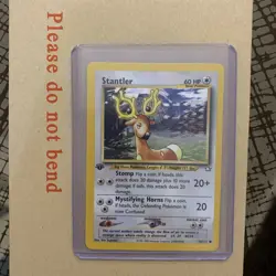 76/111 Stantler - Neo Genesis 1st Edition Pokemon Card NM - Image 1