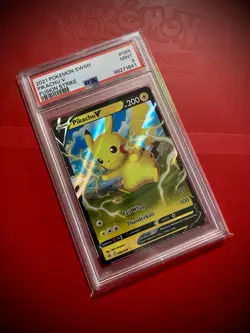 2021 Pokemon Pikachu V Fusion Strike #086 PSA 9 - Image 1