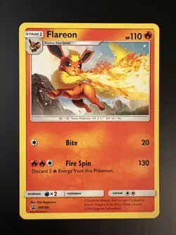 Flareon SM186 Black Star Promo Non Holo Pokemon 2019 NM - Image 1