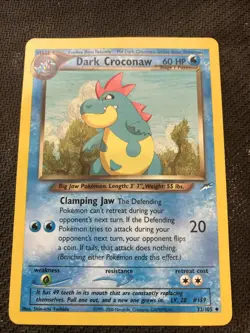 DARK CROCONAW 32/105 UNCOMMON NEO DESTINY POKEMON NM/lp+ - Image 1