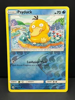 Psyduck 28/149 Common SM Base Set Pokemon Reverse Holo Lightly Played - Image 1