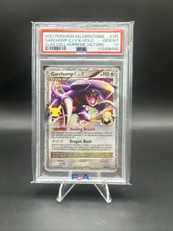 PSA 10 Gem Mint 2021 Pokemon Celebrations Classic Coll #145 Garchomp LV.X Holo - Image 1
