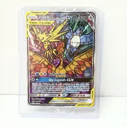 2019 Pokemon Moltres Zapdos Articuno GX #SM210 Stained Glass Promo Sealed - Image 4