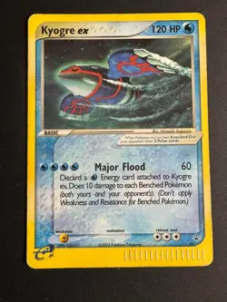 2003 Pokemon Kyogre ex 001 Black Star promo Non Holo NO DOT CODE - Very Rare - Image 1