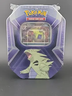 Pokemon Triple Header Tin Dragon Back Tyranitar Factory Sealed - Image 1