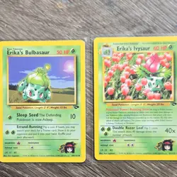 Pokemon Erika's Bulbasaur & Ivysaur Gym Challenge Nintendo 2000 TCG - Image 1