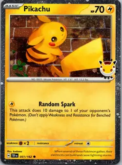 Pikachu (Pokemon Day 2026) Holo Common MCAP 051/162 NM - Image 1