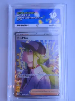 GEM MINT Pokemon TCG ACE 10 N’s Plan SIR Special IR Black Bolt 170/086 Full Art - Image 1