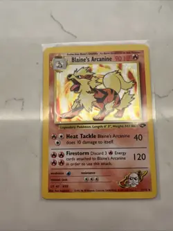 Pokemon TCG Blaine's Arcanine Gym Challenge 1/132 Holo Unlimited Rare HP - Image 1
