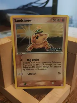 2005 Pokemon EX DELTA SPECIES STAMP SANDSHREW REVERSE HOLO 82/113! MP - Image 1