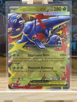 Pokemon TCG Mega Heracross EX 004/094 Phantasmal Flames Pack Fresh - Image 1