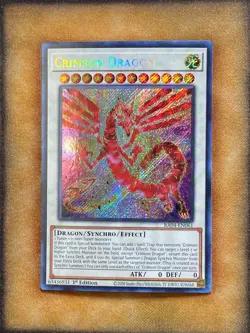 Yugioh Crimson Dragon RA04-EN061 Secret Rare 1st Ed NM - Image 1
