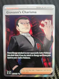Giovanni's Charisma 197/165 Full Art SR Pokemon 151 English - Image 1