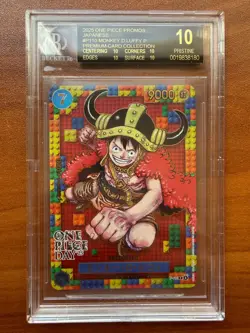 One Piece 2025 Monkey D Luffy P-110 One Piece Day'25 Japanese BLACK LABEL BGS 10 - Image 1