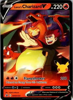 Lances Charizard V SWSH133 NM Promo Rare Normal Sized Pokemon Card - Image 1