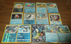 POKEMON 13 CARD EVOLUTION TYPE CHARACTER LOT MAGIKARP & GYARADOS , NO DUPES - Image 1