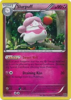 2x (XY01-095) Slurpuff Holofoil Rare Pokemon XY Base Set Card # 95 - Image 1