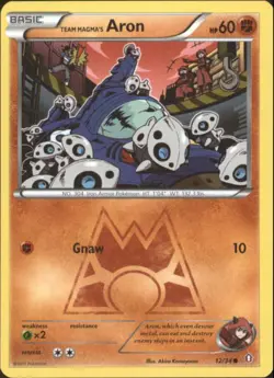 2x (pok-DC-012) Team Magma's Aron Common Pokemon Double Crisis Card #12 - Image 1