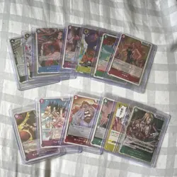 Bandai One Piece CCG OP07 Japanese 13 Card Lot Foil Basil Hawkins Bakara - Image 1