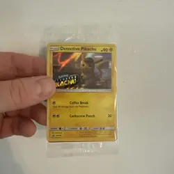 New Sealed Pokemon TCG Detective Pikachu Promo Holo Card SM190 - Image 1