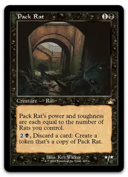 Pack Rat (Retro Frame) #455 (NM) Ravnica Remastered RVR Magic MTG - Image 1