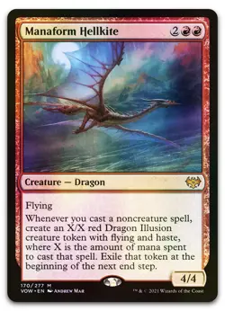 Manaform Hellkite #170 (Foil) (NM) Crimson Vow VOW Magic MTG - Image 1