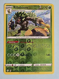 2021 Rillaboom 13/72 - Reverse Holo Rare - Shining Fates - NM Pokemon TCG - Image 2