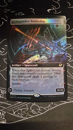 Extinguisher Battleship (Extended Art) - Foil NM MTG Edge of Eternities - Image 1