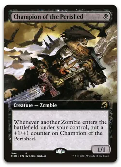 Champion of the Perished (Extended Art) #344 (NM) Midnight Hunt MID Magic MTG - Image 1
