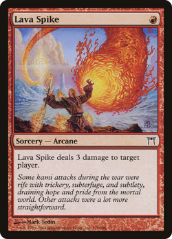 Lava Spike #178 (Damaged) Champions of Kamigawa CHK Magic MTG - Image 1