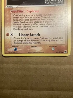 Ditto (Geodude) Pokemon Card Delta Species 62/113 Holo LP - Image 4