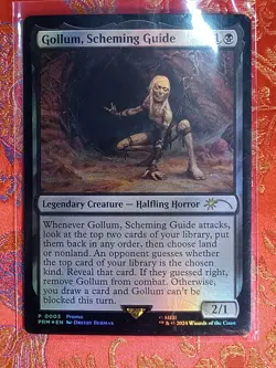 PROMO FOIL Gollum, Scheming Guide Lord of the Rings Tales of Middle Earth MTG - Image 1