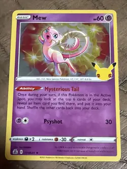 Mew 011/025 Celebrations Holo Pokemon NM+ Fast Shipping! 🔥 - Image 1