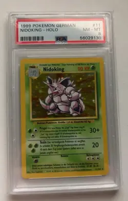 PSA 8 Nidoking 11/102 Pokemon Base Set 1999 - Holo - Near Mint - Image 1