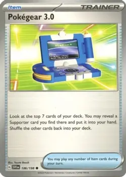 Hero Deal, English - 4 x Pokemon Pokegear 3.0 - 186/198 - Common Scarlet & Viole - Image 1