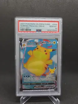 Pokemon Surfing Pikachu Vmax Celebrations 009/025 Psa 10 - Image 1