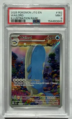 2025 Pokemon Wailord 162/159 Illustration Rare Journey Together JTG PSA 9 - Image 1