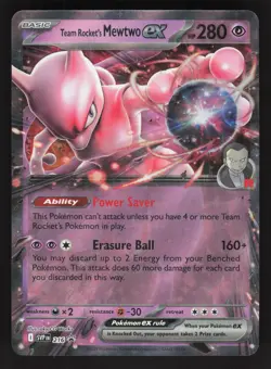 Team Rocket's Mewtwo ex 216 Pokemon TCG SV Promo NM - Image 1