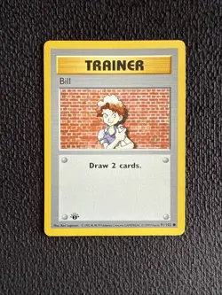 1999 Pokemon TCG 1st Edition Shadowless BILL Base Set 91/102 - Image 1