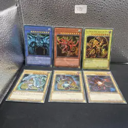 Lot 6Cartes Yu-Gi-Oh! Dieux Egyptiens Slifer, Obelisk, Le Dragon Aile de Ra LC01 - Image 1