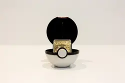Gold-Plated Pikachu Pokemon Card with Poke Ball Case - 1999 Burger King Promo - - Image 2