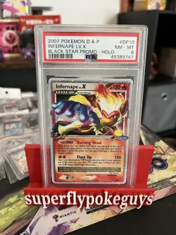 2007 Pokemon Diamond & Pearl Infernape Lv X Black Star Promo PSA 8 - Image 1