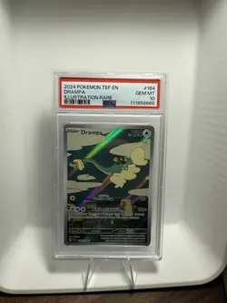 Pokemon 2024 Temporal Forces Drampa Illustration Rare #184/162 Gem Mint PSA 10 - Image 1