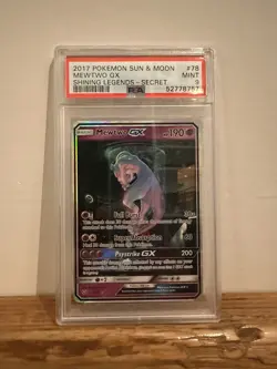 Pokemon Card Mewtwo GX Secret 78/73 Shining Legends ENG Mint PSA 9 - Image 1