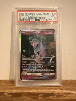 Pokemon Card Mewtwo GX Secret 78/73 Shining Legends ENG Mint PSA 9 - Image 3