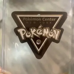 RARE 2001 Pokemon Center New York NY diecut logo card tag Baseball Jersey Shirt - Image 2
