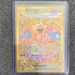 Charizard ex Gold Full Art SV03: Obsidian Flames 330 HP Holo Card 228/197 - Image 1