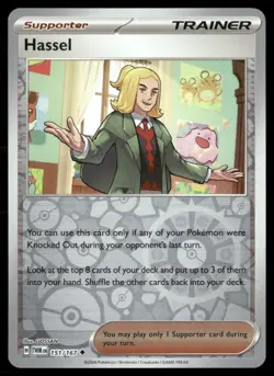 Hassel 151/167 Twilight Masquerade Trainer Holo Pokemon TCG - Image 1