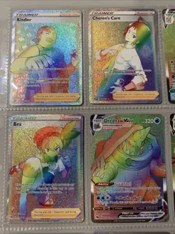 Pokemon TCG Rainbow Holo Secret Rare Binder Page Lot of 9 Cards - NM - Image 2